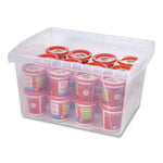 Storage Bins, with Snap-On Lid, 4 gal, 11.25 x 13.53 x 7.87, Translucent, 6/Pack