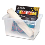 Storage Bins, with Snap-On Lid, 4 gal, 11.25 x 13.53 x 7.87, Translucent, 6/Pack