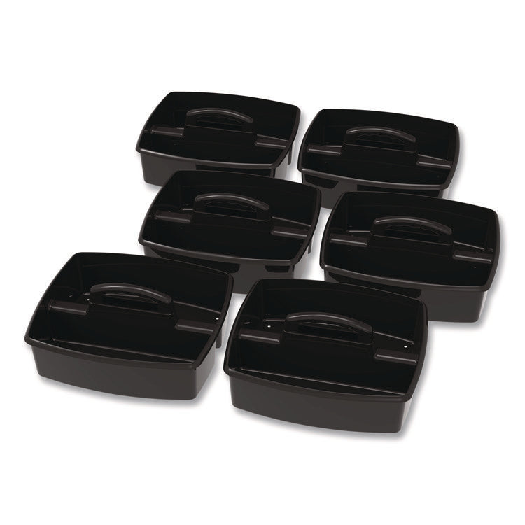 Large Caddy, 13 x 11 x 6.38, Black, 6/Pack