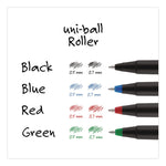 Rollerball Pen, Stick, Extra-Fine 0.5 mm, Green Ink, Black/Green Barrel, Dozen