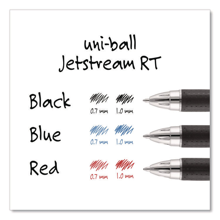 Jetstream Hybrid Gel Pen, Retractable, Fine 0.7 mm, Blue Ink, Blue/Silver Barrel