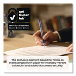 Signo GRIP Gel Pen, Stick, Medium 0.7 mm, Black Ink, Clear/Black/Silver Barrel, Dozen