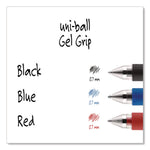 Signo GRIP Gel Pen, Stick, Medium 0.7 mm, Red Ink, Clear/Red/Silver Barrel, Dozen