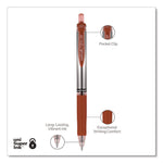 Signo Gel Pen, Retractable, Medium 0.7 mm, Red Ink, Silver/Red Barrel, Dozen