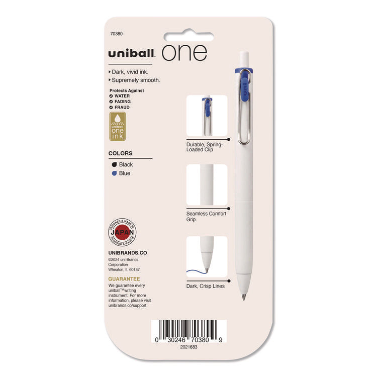 uniONE Gel Pen, Retractable, Medium 0.7 mm, Assorted Business Ink and Barrel Colors, 5/Pack