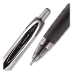 Signo 207 Needle Point Gel Pen, Retractable, Medium 0.7 mm, Black Ink, Clear/Black Barrel, Dozen
