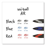 AIR Porous Rollerball Pen, Stick, Medium 0.7 mm, Black Ink, Black Barrel, Dozen