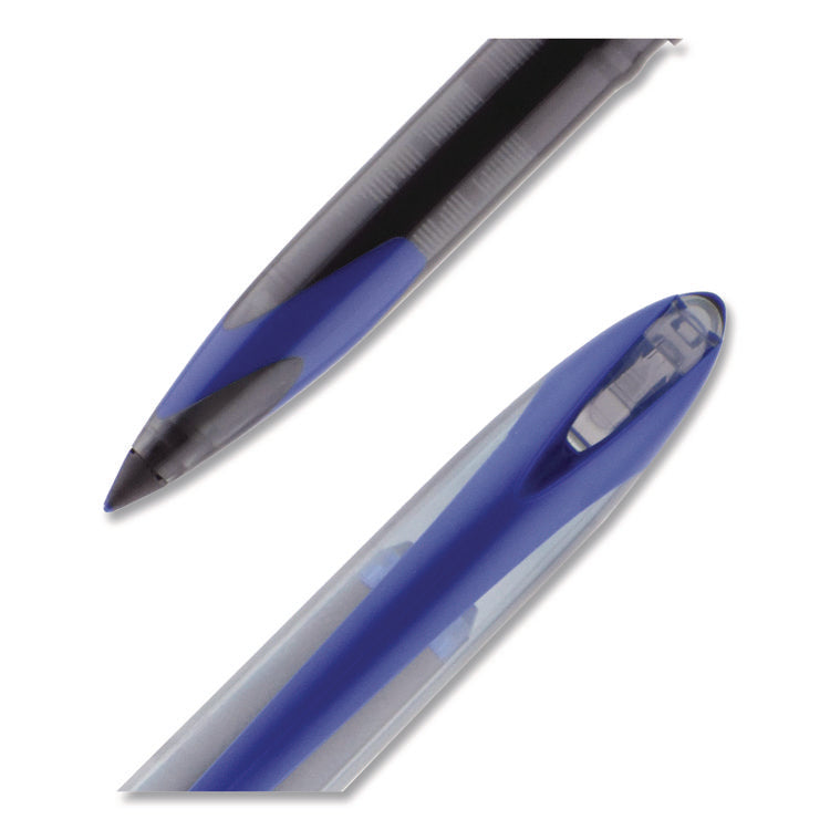 AIR Porous Rollerball Pen, Stick, Medium 0.7 mm, Blue Ink, Black/Blue Barrel, Dozen