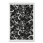 Fashion Steno Pad, Gregg Rule, Assorted Abstract Floral Headband Designs, 80 White 6 X 9 Sheets, 6/pack