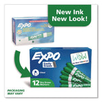 Low-Odor Dry-Erase Marker, Broad Chisel Tip, Green, Dozen