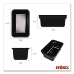 Cubby Bin, Neutral Tones 1.8 gal, 7.8" x 12.09" x 5.18", Black, 5/Pack