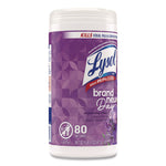 Disinfecting Wipes, 1-Ply, 7 x 7.25, Lavender and Cotton Blossom, White, 80 Wipes/Canister