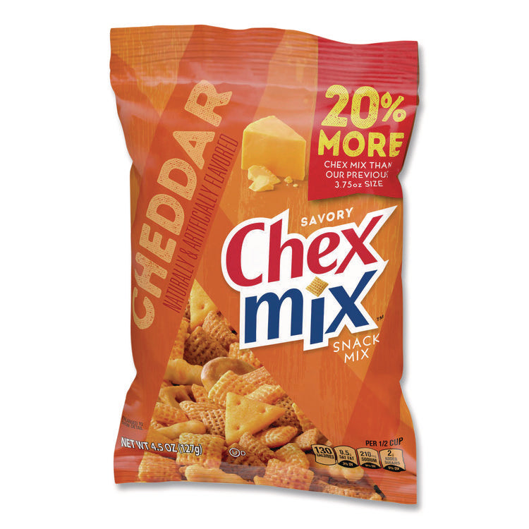 Snacks, Cheddar, 4.5 oz Bag, 8/Carton