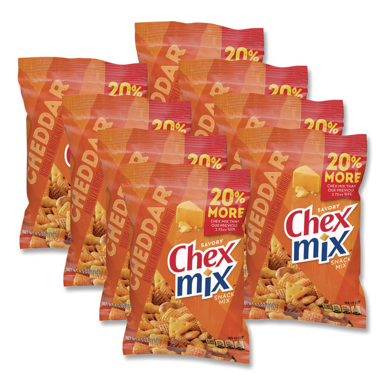 Snacks, Cheddar, 4.5 oz Bag, 8/Carton