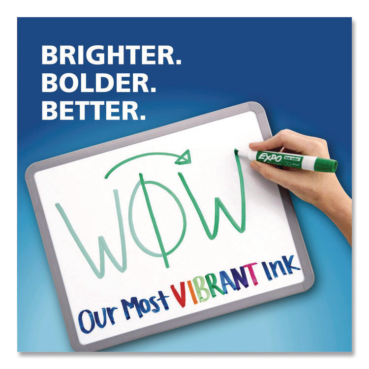 Low-Odor Dry Erase Marker, Eraser And Cleaner Kit, Medium Assorted Tips, Assorted Colors, 12/set