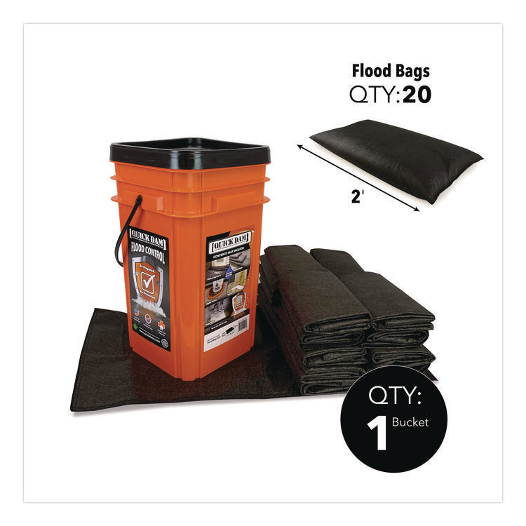 Outdoor Grab and Go Bucket Kit, (1) Bucket, (20) Flood Bags