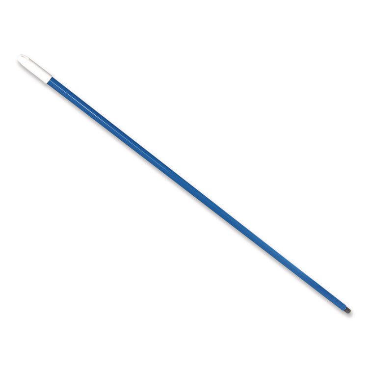 Plastic Coated Metal Handle, 0.85" dia x 48", Blue, 12/Carton