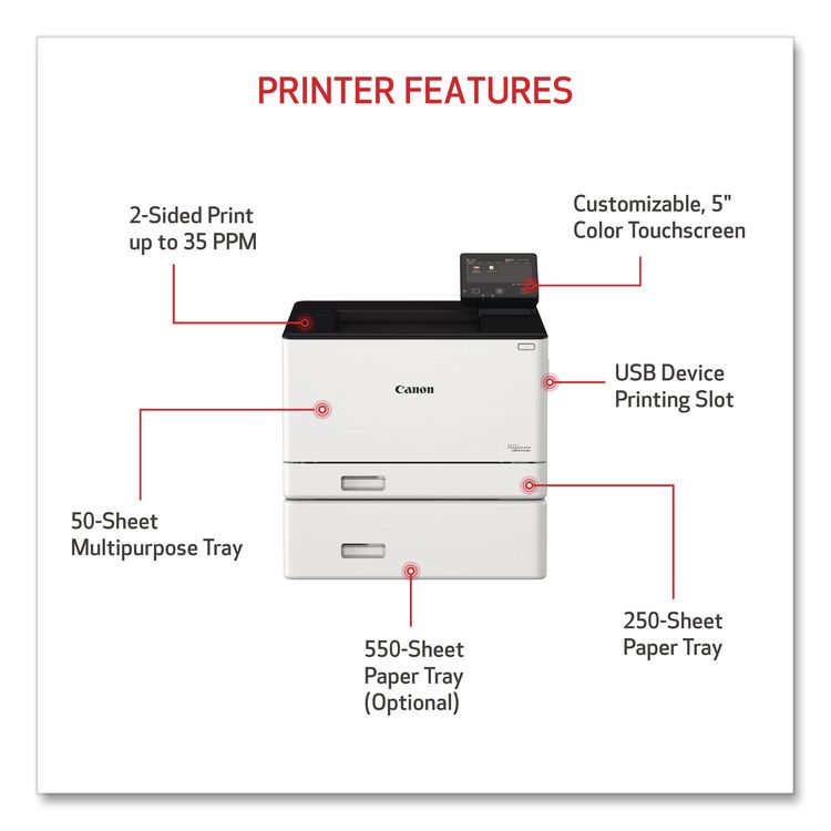 Color imageCLASS LBP674Cdw Wireless Laser Printer