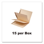Heavy-Duty End Tab Classification Folders, 3" Expansion, 2 Dividers, 6 Fasteners, Letter Size, Manila, 15/Box