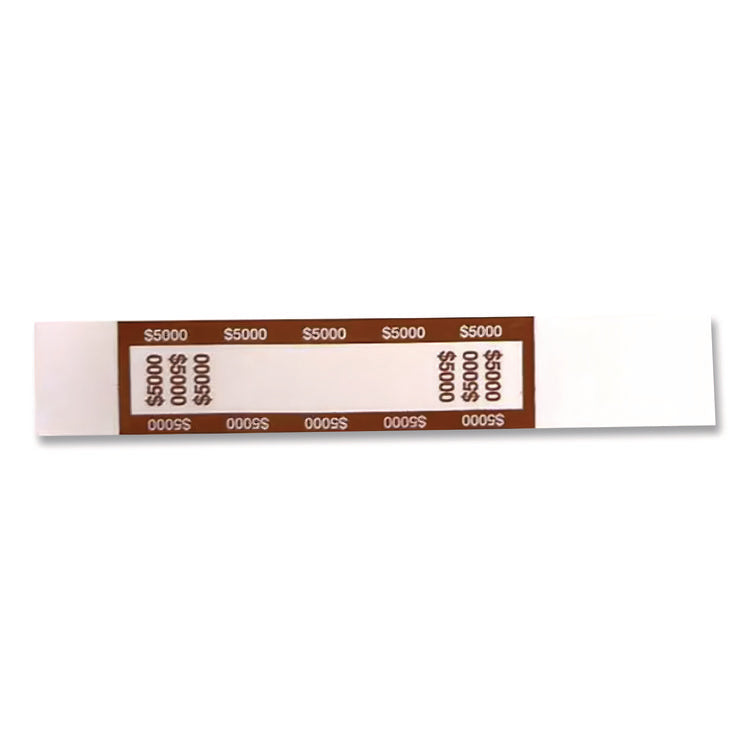 Currency Straps, $5,000, Self-Adhesive, 1,000/Pack