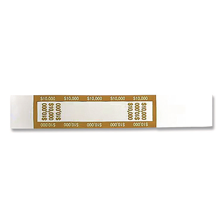 Currency Straps, $10,000, Self-Adhesive, 1,000/Pack