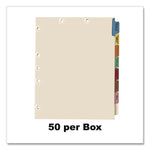 Side Tab Medical Chart Indexes, 8-Tab, Assorted Medical, 11 x 8.5, Manila, 50/Box