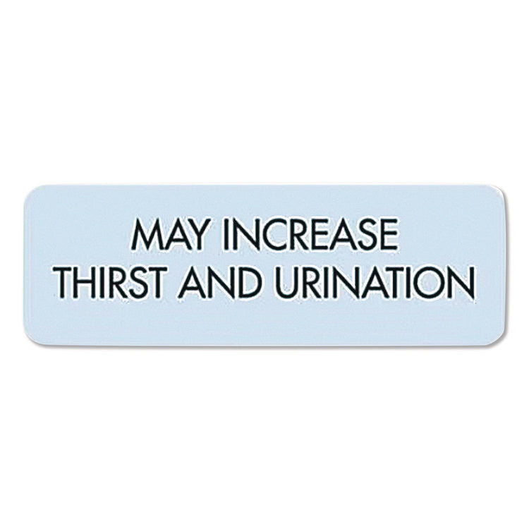 Veterinary Medication Instruction Labels, May Increase Thirst and Urination, 1.5 x 0.5, Blue, 500 Labels