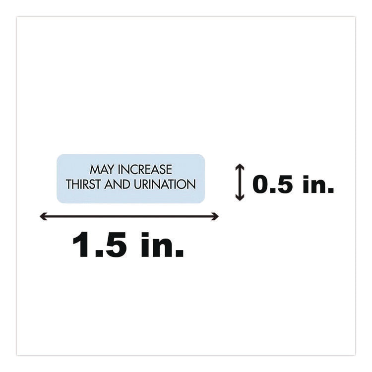 Veterinary Medication Instruction Labels, May Increase Thirst and Urination, 1.5 x 0.5, Blue, 500 Labels