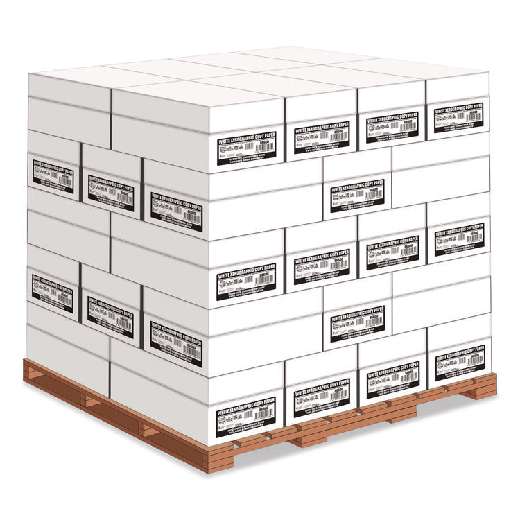 Everyday Copy Paper, 92 Bright, 20 lb Bond Weight, 8.5 x 11, White, 500 Sheets/Ream, 10 Reams/Carton, 40 Cartons/Pallet
