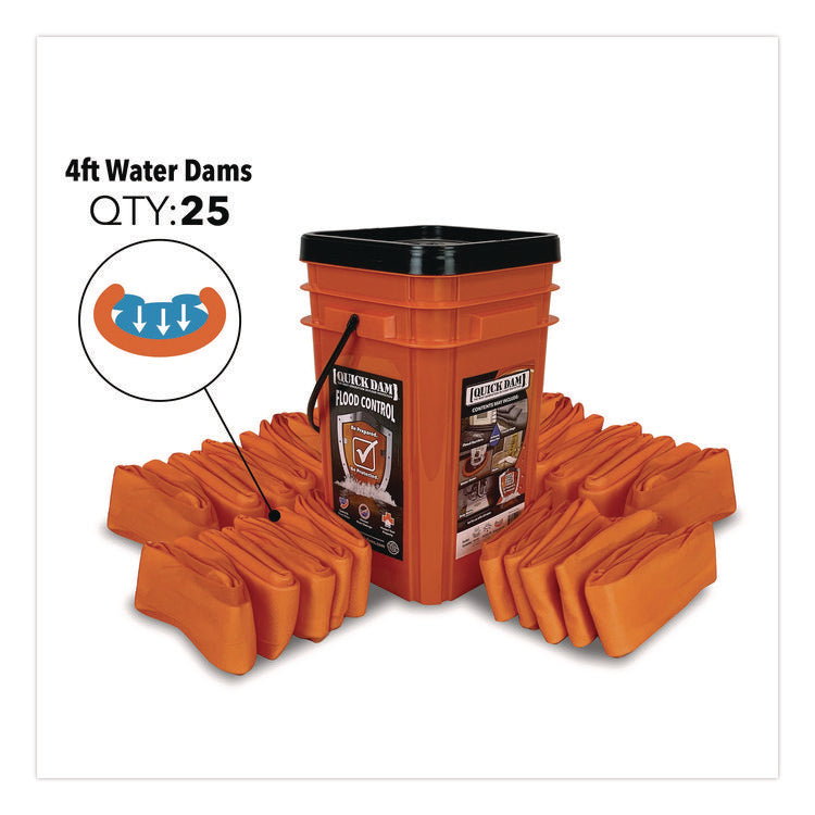 Indoor Bucket Kit, (1) Bucket, (25) 4 ft Water Dams