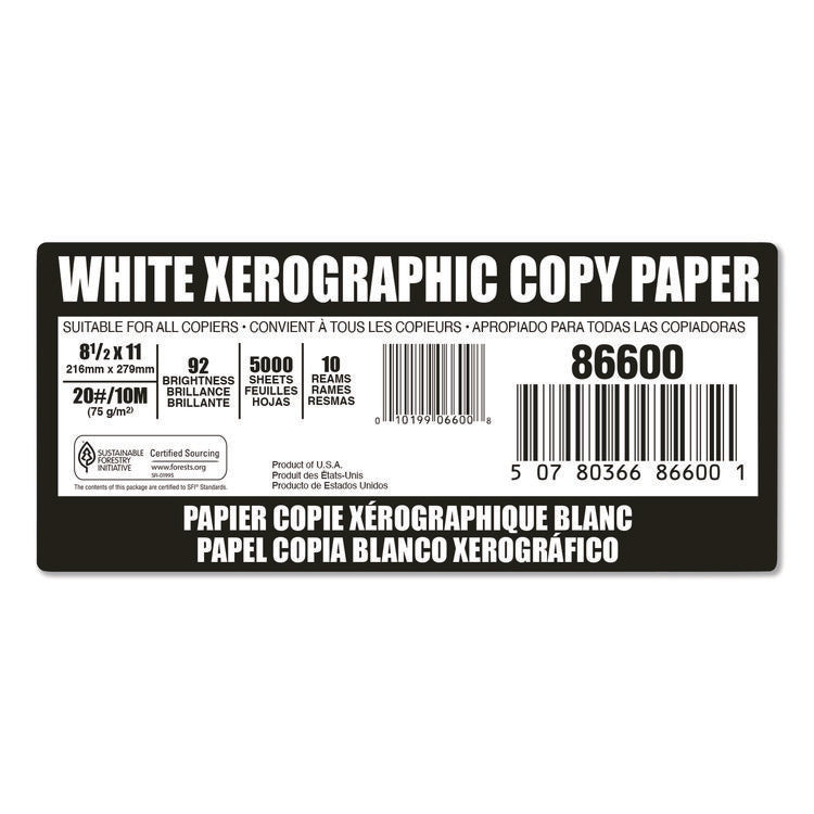 Everyday Copy Paper, 92 Bright, 20 lb Bond Weight, 8.5 x 11, White, 500 Sheets/Ream, 10 Reams/Carton, 40 Cartons/Pallet
