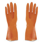 Alphatech 87-208 Heavyweight Gloves, Large, Orange, 144 Pairs/Carton