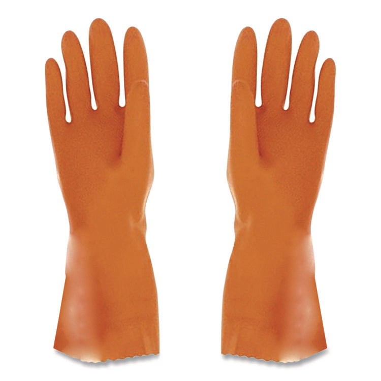 Alphatech 87-208 Heavyweight Gloves, Large, Orange, 144 Pairs/Carton