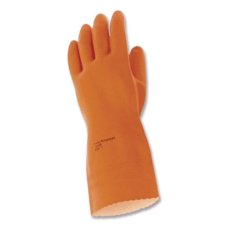 Alphatech 87-208 Heavyweight Gloves, Large, Orange, 144 Pairs/Carton