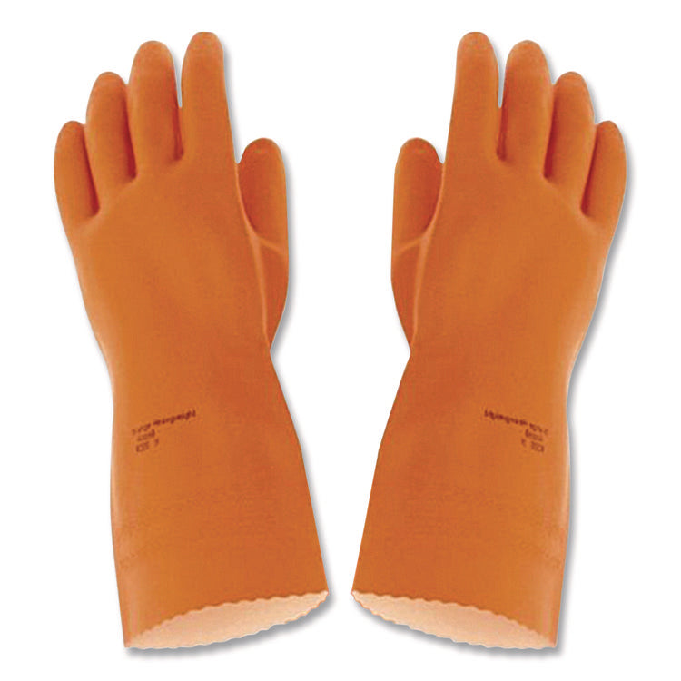 Alphatech 87-208 Heavyweight Gloves, Large, Orange, 144 Pairs/Carton