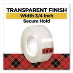 Super-Hold Tape With Dispenser, 1" Core, 0.75" X 27.77 Yds, Clear, 10 Rolls And 1 Dispenser/pack