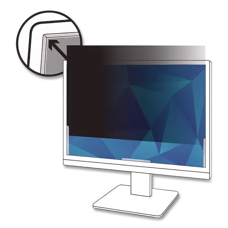 Frameless Blackout Privacy Filter for 23" Widescreen Flat Panel Monitor, 16:9 Aspect Ratio