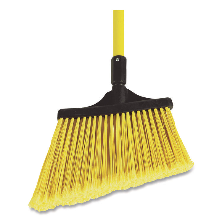 MaxiSweep Angle Broom With Fiberglass Handle, 57" Overall Length, Yellow/Black