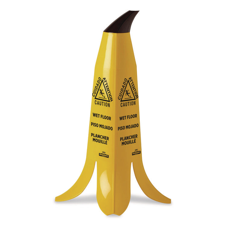 Banana Safety Sign, 13 x 12 x 24, Yellow/Black