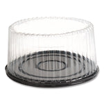 Bakery Containers, 8" Cake, 9.7" Diameter x 5" h, Black/Clear, 100/Carton