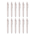 Frixion Waai Erasable Gel Pen, Retractable, Extra Fine 0.5 mm, Black Ink, Beige/Black Barrel, Dozen