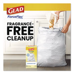 ForceFlex Kitchen Drawstring Trash Bags, Drawstring, 13 gal, Unscented, 23.47 x 25.38, White, 110 Bags/Box, 3 Boxes/Carton