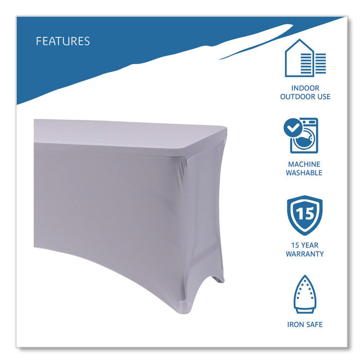 iGear Fabric Table Cover, Polyester, 30 x 72, White