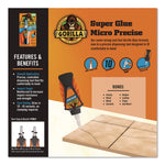 Super Glue Micro Precise, 0.19 Oz, Dries Clear, 4/carton