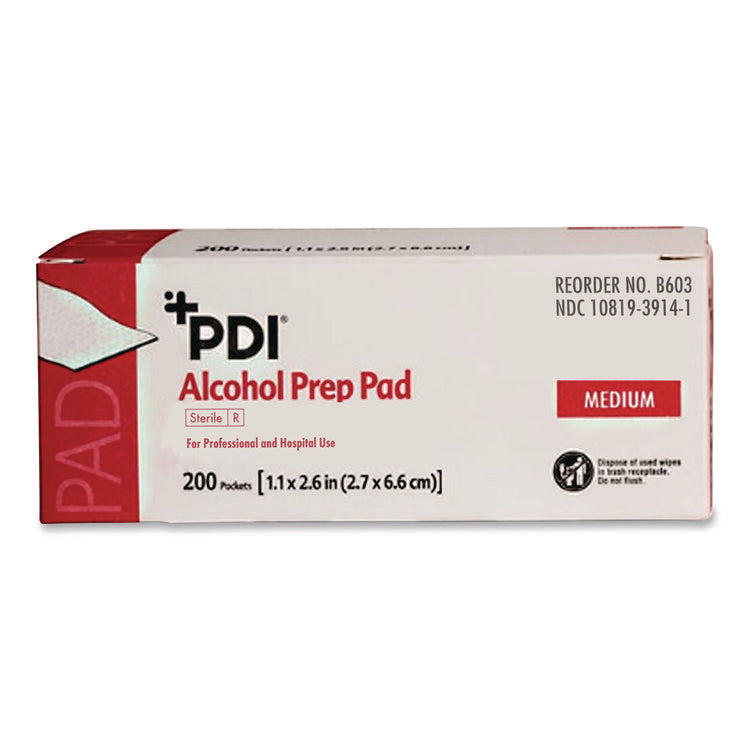 PDI Alcohol Prep Pads, 200/Box, 20 Boxes/Carton