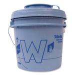 W Aviation Wet Wipe System Bucket, 1 gal, Blue/Gray, 4/Carton