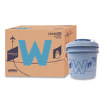 W Aviation Wet Wipe System Bucket, 1 gal, Blue/Gray, 4/Carton