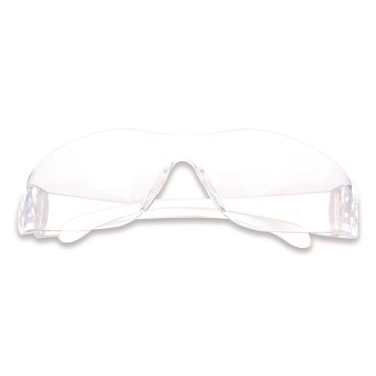 Virtua Wraparound Protective Eyewear, Clear Plastic Frame, Clear Polycarbonate Lens, 100/Carton