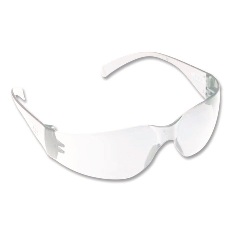 Virtua Wraparound Protective Eyewear, Clear Plastic Frame, Clear Polycarbonate Lens, 100/Carton