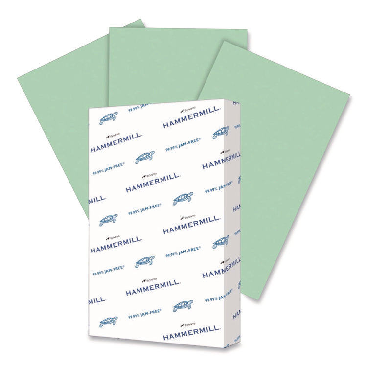 Fore Multipurpose Print Paper, 20 lb Bond Weight, 8.5 x 14, Light Green, 500/Ream